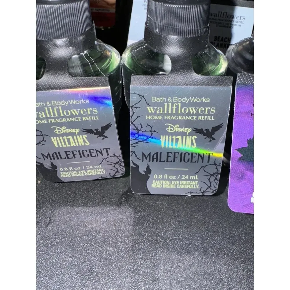4 Bath & Body Works DISNEY Villains Maleficent Evil Queen Wallflowers Refill